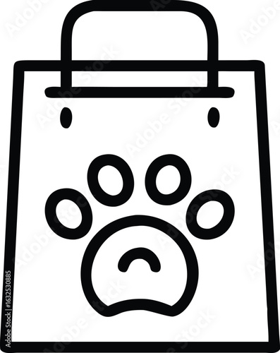pet store bag on white background