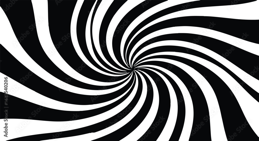 Fototapeta premium Abstract Black and White Swirling Vortex Background Design Element