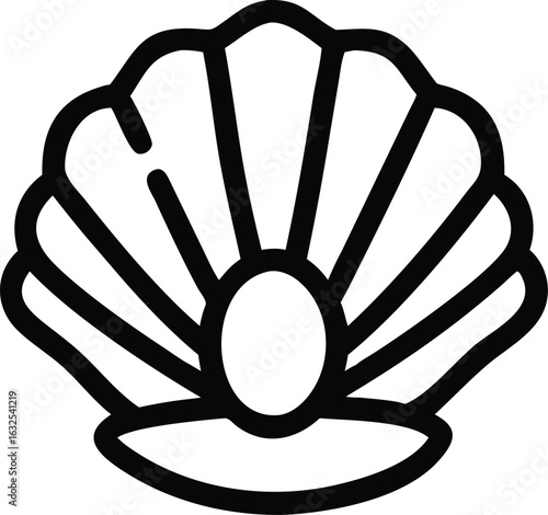 shell pearl silhouette