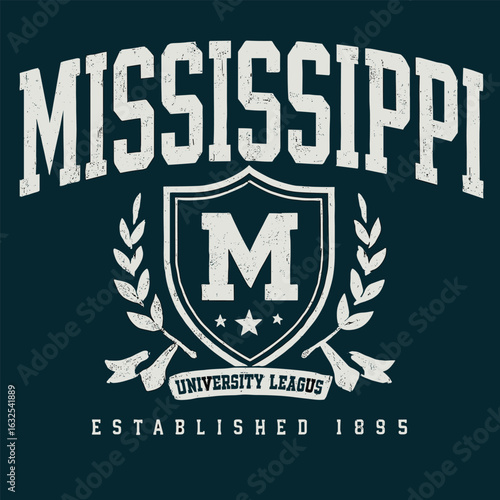 Mississippi University League Athletic Dept. Vintage Style