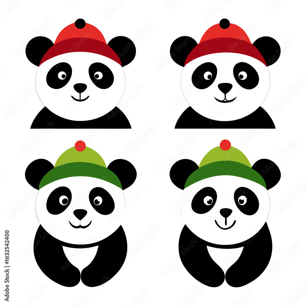 Obraz premium Panda with hat