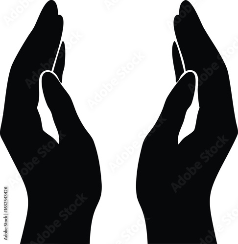 silhouette of hands praying