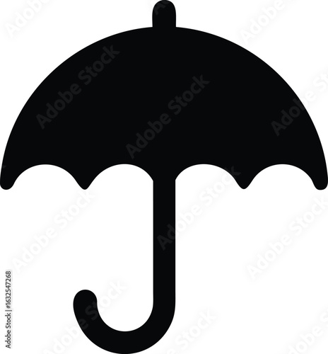 umbrella vector silhouette on white background