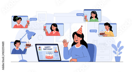 Virtual Birthday Party Celebration With Friends And Family Online