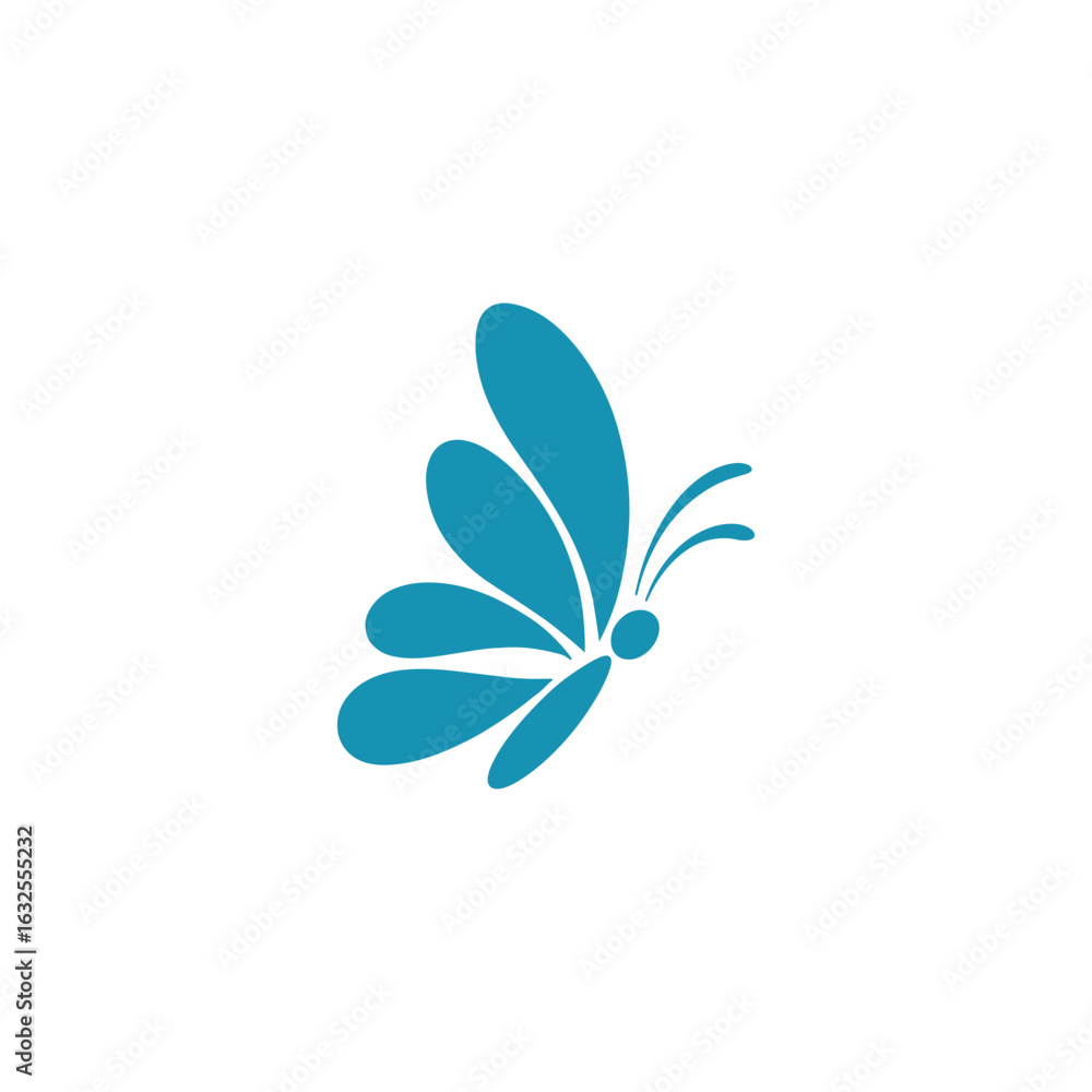 Obraz premium Modern and minimalist vector and abstract logo Unique butterfly logo