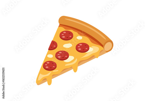 Delicious Melted Cheese Pepperoni Pizza Slice.