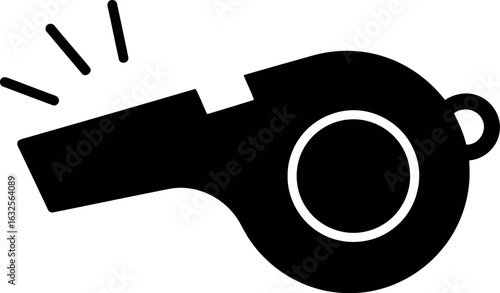Sports referee whistle silhouette