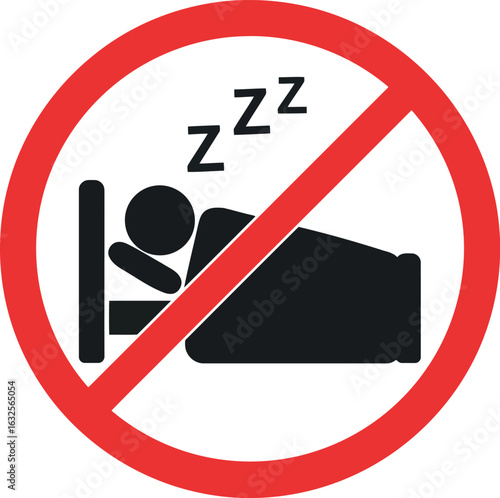 No sleeping allowed sign