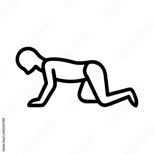 Dynamic Human Form in Motion Illustrating Physical Exercise and Athletic Readiness