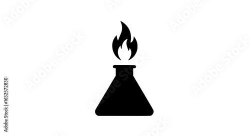 Flask with fire minimalist