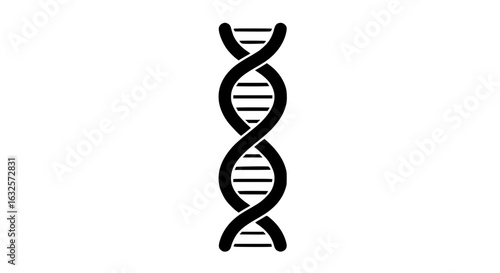 DNA minimalist black and white icon