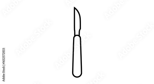 Scalpel minimalist black and white icon
