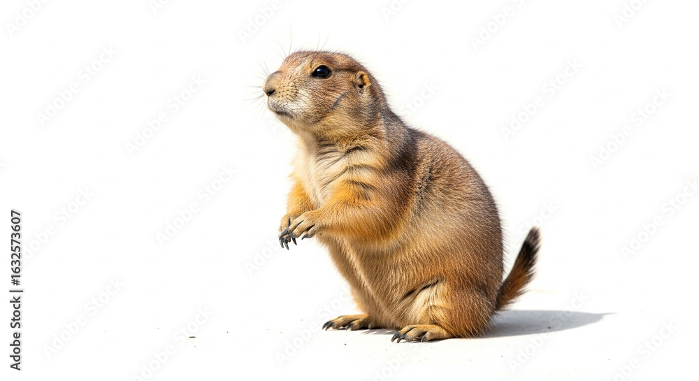 Fototapeta premium prairie dog on a white background