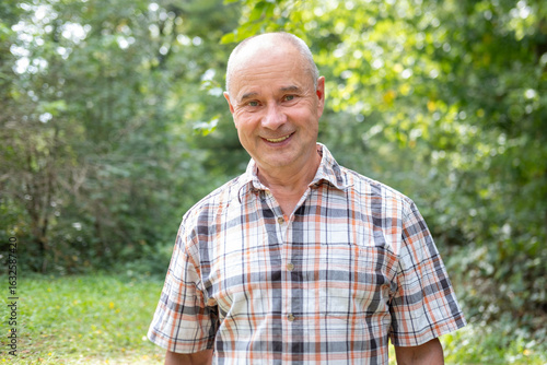 Happy old senior man 60-65 years old smiling, positive emotion, self care, natural aging beauty, Joyful closeup portrait, positive mood, close up male face