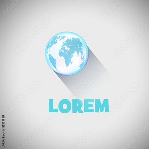 Vector logo design template for business. Global icon. Not AI, Vector illustration