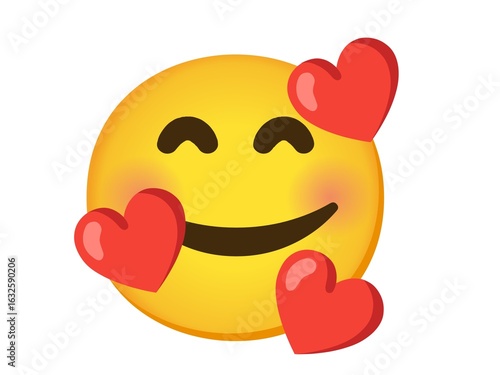 heart emot with face