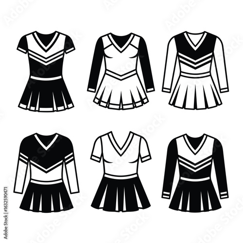 Cheerleader Costumes Illustrations