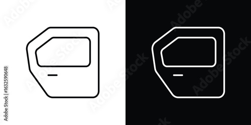 car door icon line symbol concept, vector illustration