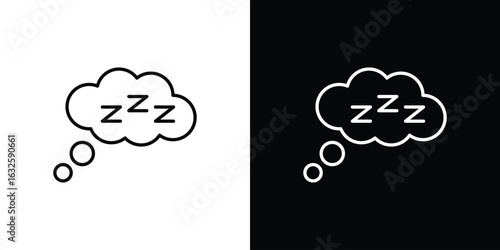 Zzz icon line symbol concept, vector illustration