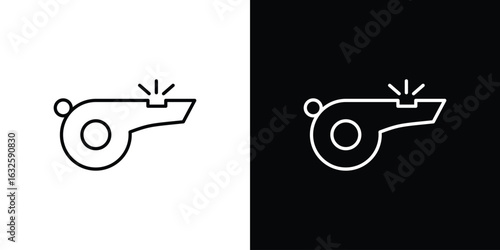 Whistle icon line symbol concept, vector illustration