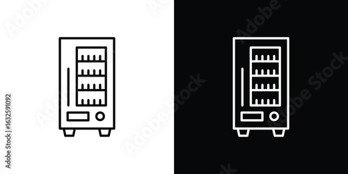 Vending machine icon line symbol concept, vector illustration