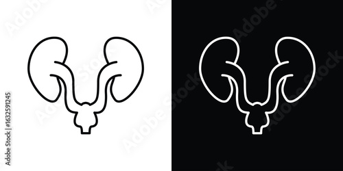 Urology icon line symbol concept, vector illustration