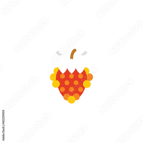 A cloudberry fruits icon colored shape art vector illustration