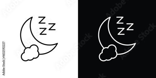 Sleep icon line symbol concept, vector illustration