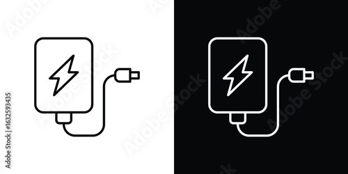 Power bank icon line symbol concept, vector illustration