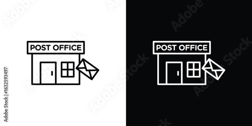 Post office icon line symbol concept, vector illustration