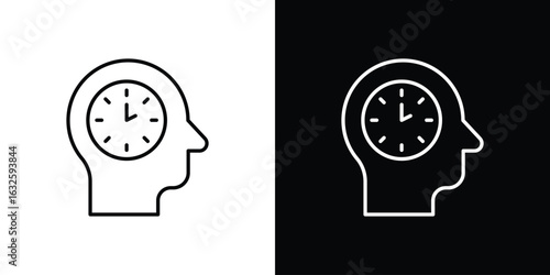 Patience icon line symbol concept, vector illustration
