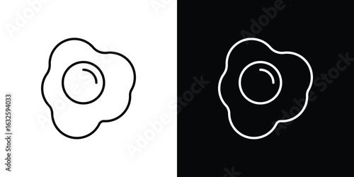 Omelet icon line symbol concept, vector illustration