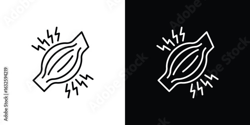 Myalgia icon line symbol concept, vector illustration