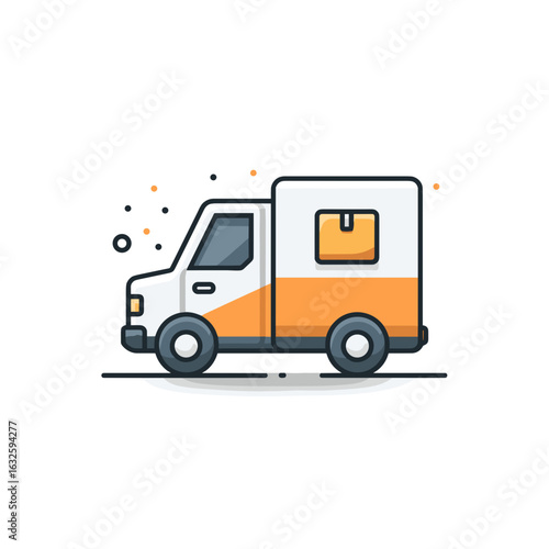 Wallpaper Mural Delivery van in motion on a city road during daytime with a minimalist design Torontodigital.ca