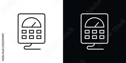 Meter icon line symbol concept, vector illustration