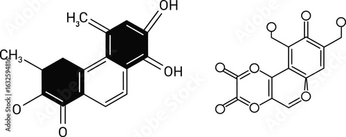 Chemical structure diagrams for organic chemistry and biochemistry