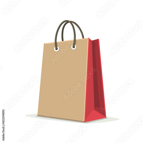Shopping bag with a simple design in a neutral color scheme for retail purposes