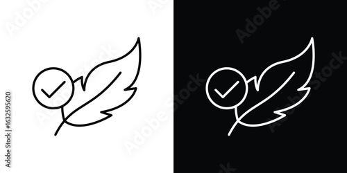 Hypoallergenic tested icon line symbol concept, vector illustration