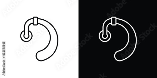Hearing aid icon line symbol concept, vector illustration