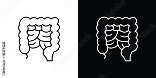 Gut icon line symbol concept, vector illustration