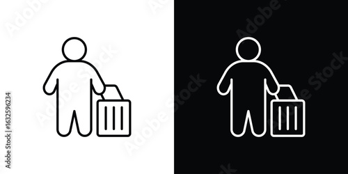 Guest icon line symbol concept, vector illustration