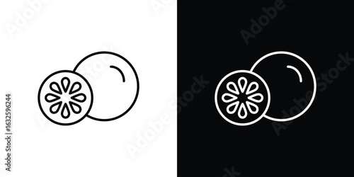Grapefruit icon line symbol concept, vector illustration