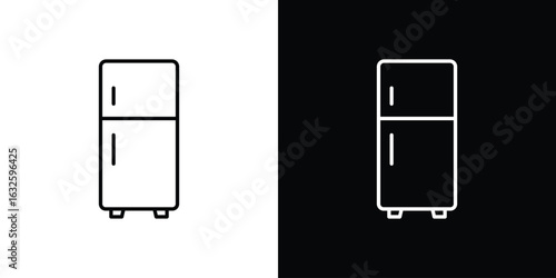 Fridge icon line symbol concept, vector illustration