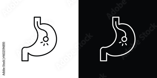 Endoscopy icon line symbol concept, vector illustration