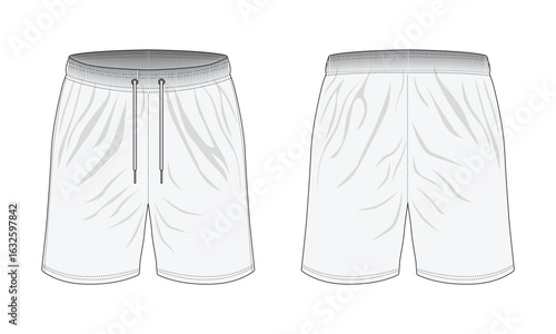 White short workout pants mockup