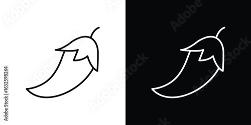 Chili icon line symbol concept, vector illustration