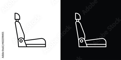 Car seat icon line symbol concept, vector illustration