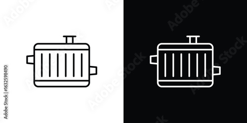 car radiator icon line symbol concept, vector illustration