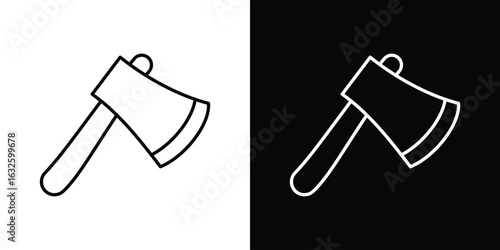 Axe icon line symbol concept, vector illustration