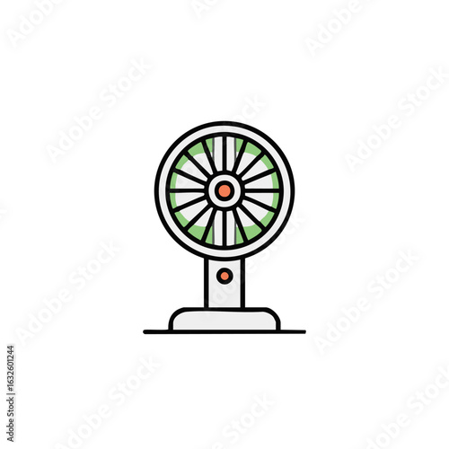 Medical fan vector illustration for cooling and comfort